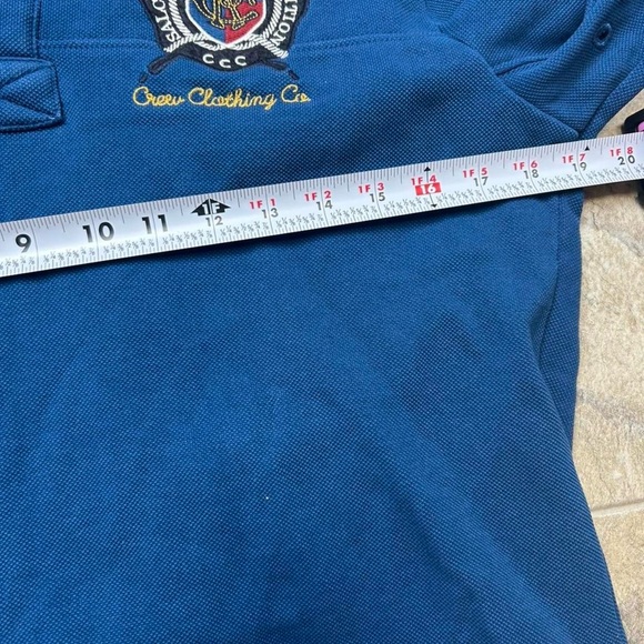 Crew Clothing Co. Blue Quarter Zip Polo – Classic Fit, Casual Preppy Style - Picture 5 of 6